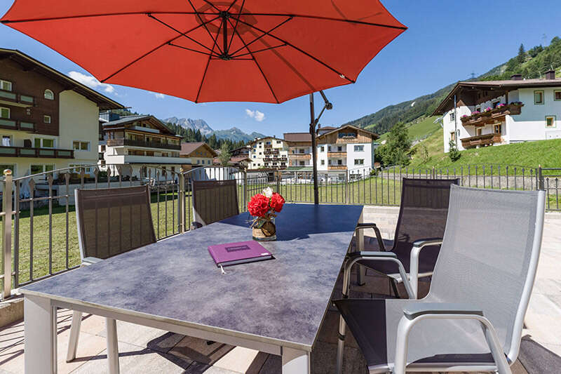 Sonnenterrasse im Haus Wiesenheim in Gerlos